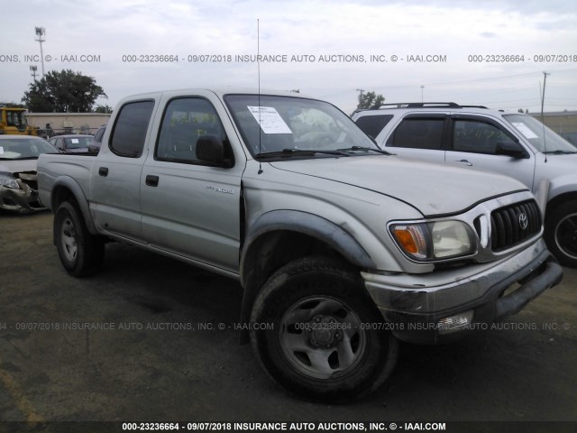 5TEGN92N52Z886672 - 2002 TOYOTA TACOMA DOUBLE CAB PRERUNNER SILVER photo 1