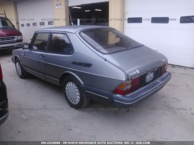 YS3AK35E6N2020245 - 1992 SAAB 900 S GRAY photo 3