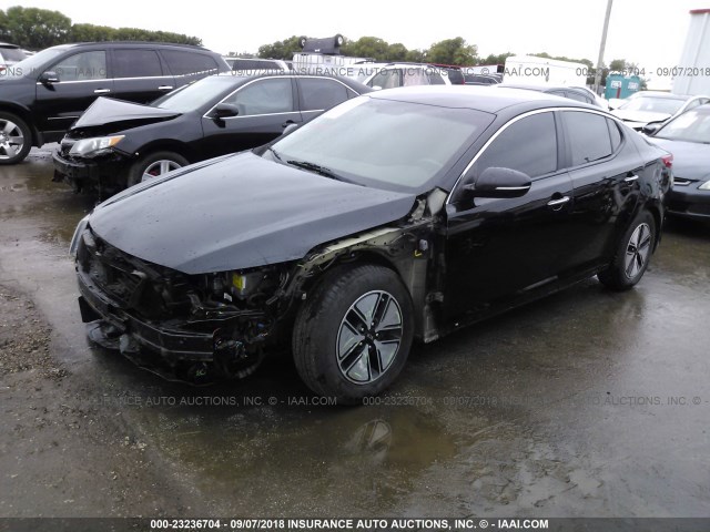 KNAGM4AD9C5026936 - 2012 KIA OPTIMA HYBRID BLACK photo 2