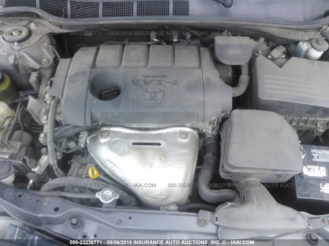 4T1BF3EK8AU111646 - 2010 TOYOTA CAMRY SE/LE/XLE GRAY photo 10