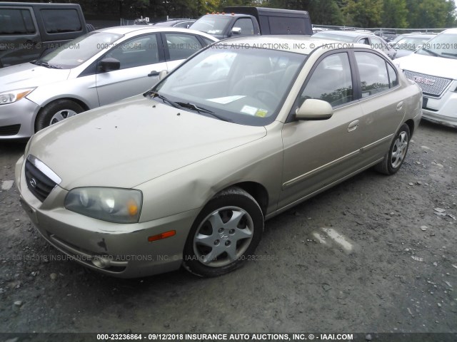 KMHDN46D96U369375 - 2006 HYUNDAI ELANTRA GLS/GT/LIMITED TAN photo 2