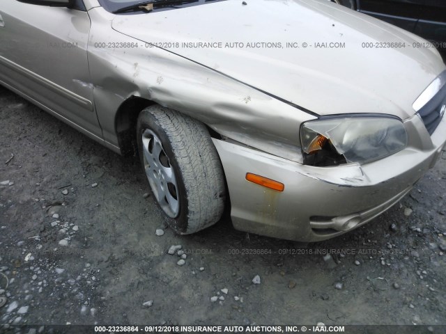 KMHDN46D96U369375 - 2006 HYUNDAI ELANTRA GLS/GT/LIMITED TAN photo 6