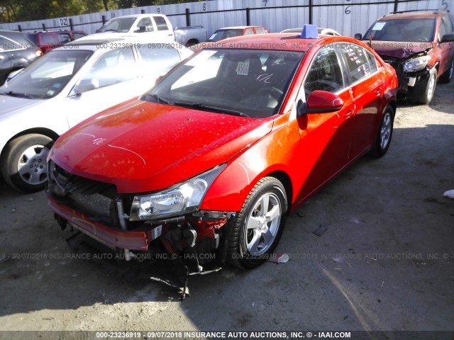 1G1PC5SBXF7153513 - 2015 CHEVROLET CRUZE LT RED photo 2