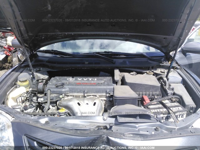 4T1BE46K08U243186 - 2008 TOYOTA CAMRY CE/LE/XLE/SE GRAY photo 10