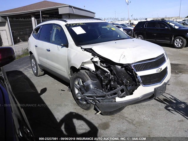 1GNKVJED1CJ182549 - 2012 CHEVROLET TRAVERSE LT WHITE photo 1