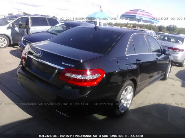 WDDHF2EB6CA569544 - 2012 MERCEDES-BENZ E 350 BLUETEC BLACK photo 4