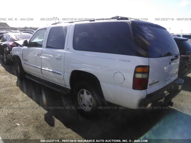 3GKEC16Z95G241443 - 2005 GMC YUKON XL C1500 WHITE photo 3