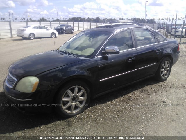 1FAFP25185G179847 - 2005 FORD FIVE HUNDRED LIMITED BLACK photo 2