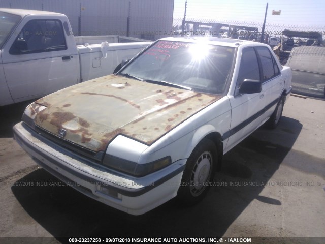 JHMCA5648KC003665 - 1989 HONDA ACCORD LXI WHITE photo 2