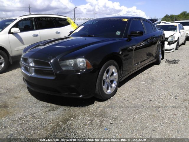 2C3CDXBG6CH210126 - 2012 DODGE CHARGER SE BLACK photo 2