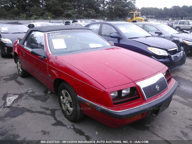 1C3XU453XNF190265 - 1992 CHRYSLER LEBARON 红色 照片 1