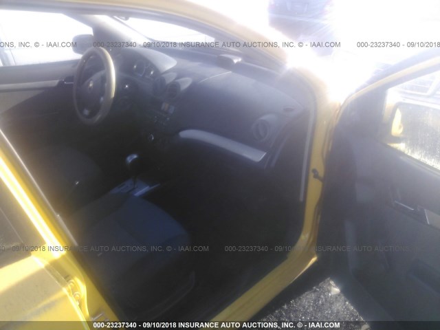 KL1TD5DE5AB093406 - 2010 CHEVROLET AVEO LS/LT YELLOW photo 5