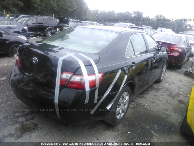 4T1BE46K58U788199 - 2008 TOYOTA CAMRY CE/LE/XLE/SE BLACK photo 4