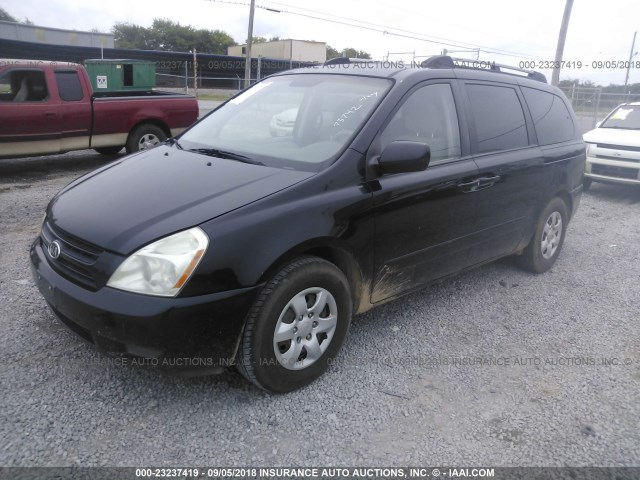 KNDMB233076109823 - 2007 KIA SEDONA EX/LX BLACK photo 2