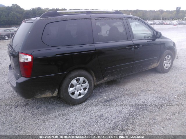 KNDMB233076109823 - 2007 KIA SEDONA EX/LX BLACK photo 4