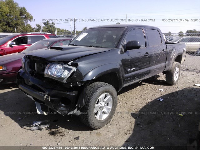 5TEMU52N87Z460562 - 2007 TOYOTA TACOMA DOUBLE CAB LONG BED BLACK photo 2