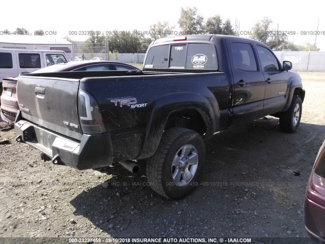 5TEMU52N87Z460562 - 2007 TOYOTA TACOMA DOUBLE CAB LONG BED BLACK photo 4