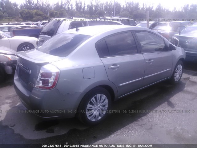 3N1AB6AP8BL694068 - 2011 NISSAN SENTRA 2.0/2.0S/SR/2.0SL 灰色 照片 4