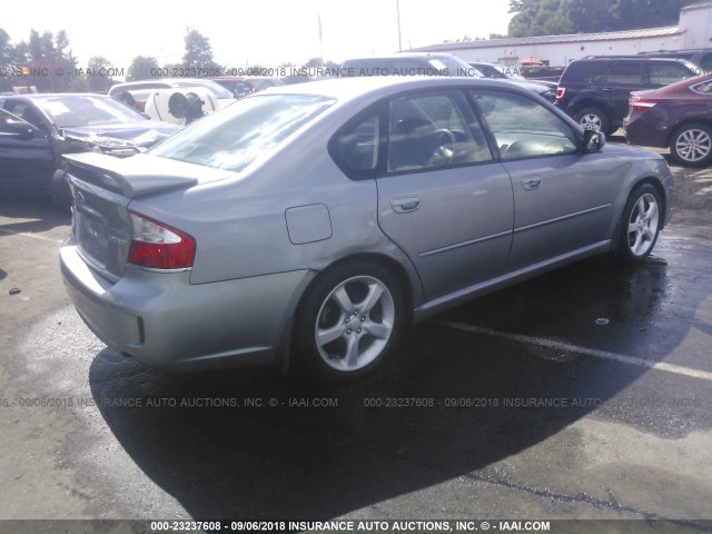 4S3BL616297225322 - 2009 SUBARU LEGACY 2.5I SILVER photo 4