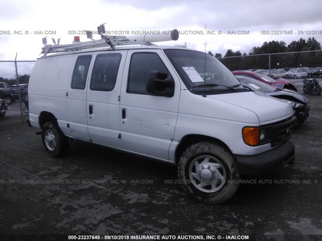 1FTNE24W67DB39148 - 2007 FORD ECONOLINE E250 VAN WHITE photo 1