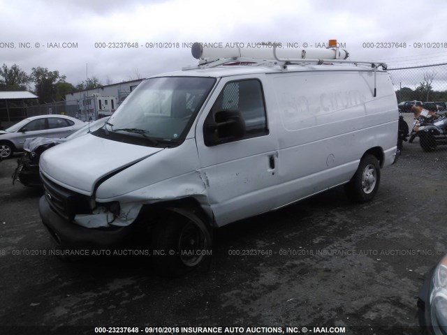 1FTNE24W67DB39148 - 2007 FORD ECONOLINE E250 VAN WHITE photo 2