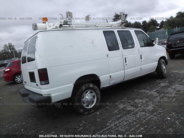 1FTNE24W67DB39148 - 2007 FORD ECONOLINE E250 VAN WHITE photo 4