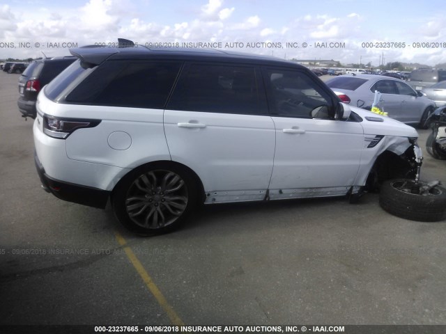 SALWR2FV0HA134830 - 2017 LAND ROVER RANGE ROVER SPORT HSE WHITE photo 4