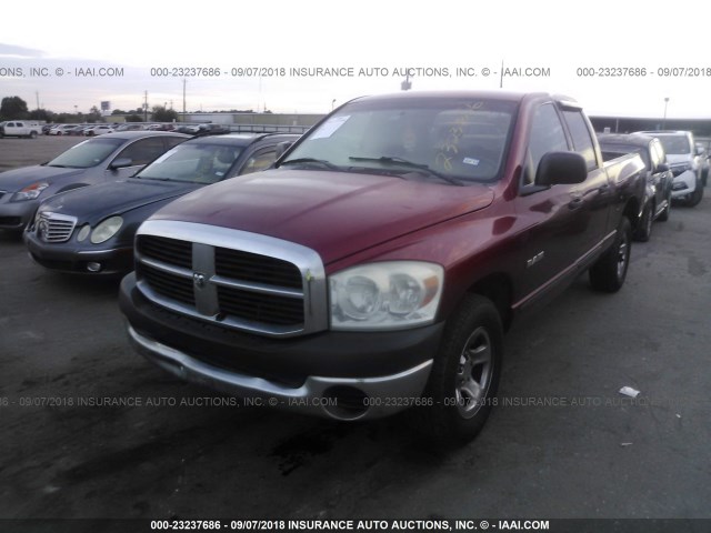 1D7HA18K08J194388 - 2008 DODGE RAM 1500 ST RED photo 2