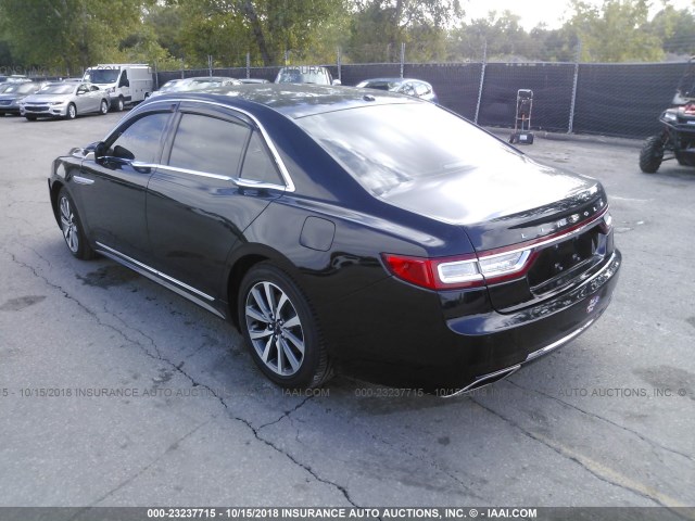 1LN6L9VK7H5624579 - 2017 LINCOLN CONTINENTAL PREMIER BLACK photo 3