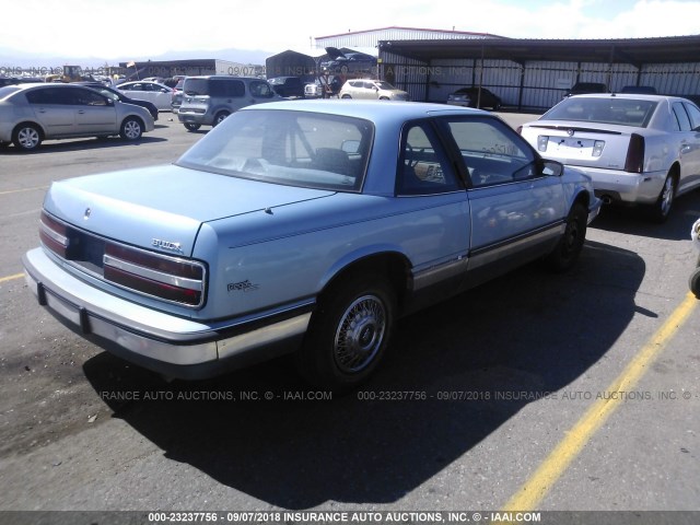 2G4WD14W1K1411879 - 1989 BUICK REGAL LIMITED BLUE photo 4