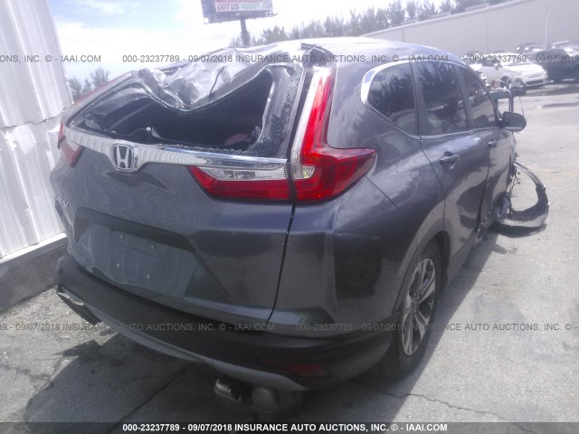 5J6RW5H35HL005524 - 2017 HONDA CR-V LX GRAY photo 4