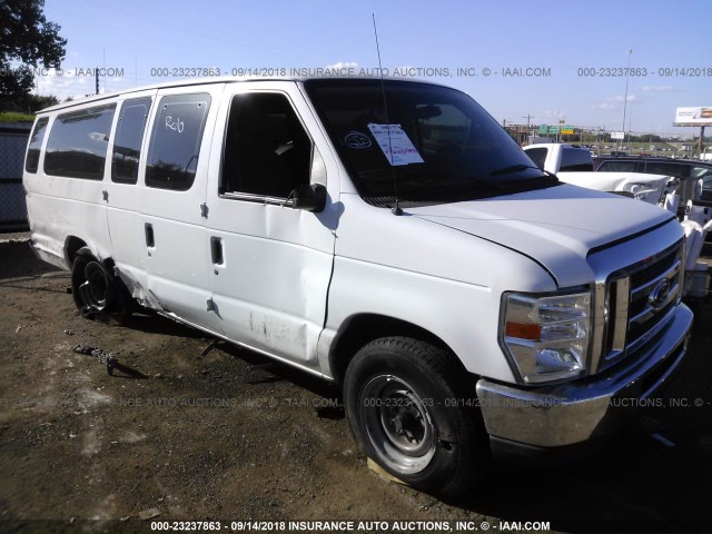 1FBSS3BL5CDA04249 - 2012 FORD ECONOLINE E350 SUPER DUTY WAGON WHITE photo 1