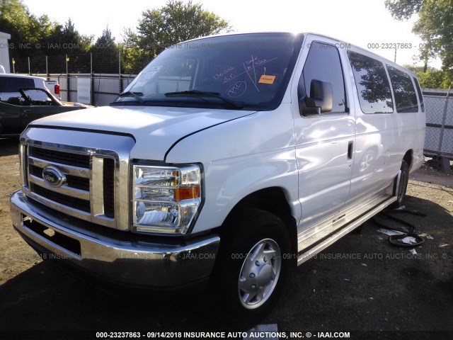 1FBSS3BL5CDA04249 - 2012 FORD ECONOLINE E350 SUPER DUTY WAGON WHITE photo 2