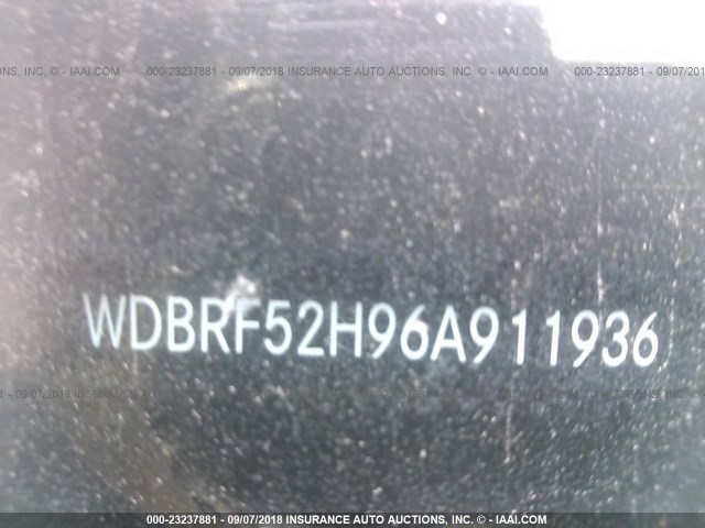 WDBRF52H96A911936 - 2006 MERCEDES-BENZ C GENERATION 2006 230 BLACK photo 9