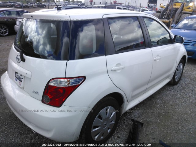 JTKKT624360163004 - 2006 TOYOTA SCION XA WHITE photo 4