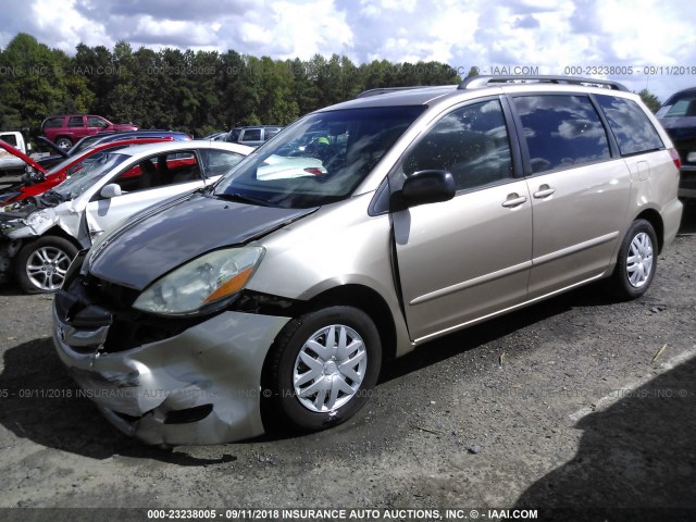 5TDZA23C56S480936 - 2006 TOYOTA SIENNA CE/LE GOLD photo 2