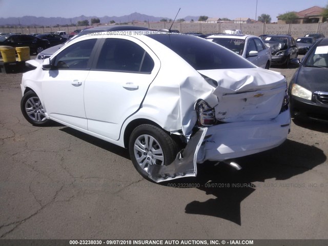 1G1JB5SH8H4158159 - 2017 CHEVROLET SONIC LS 白色 照片 3