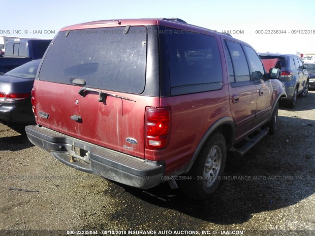 1FMRU1563YLB43237 - 2000 FORD EXPEDITION XLT RED photo 4