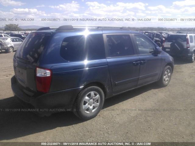 KNDMB233066071203 - 2006 KIA SEDONA EX/LX BLUE photo 4