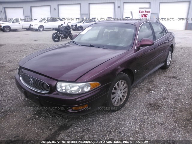 1G4HR54K65U249531 - 2005 BUICK LESABRE LIMITED MAROON photo 2