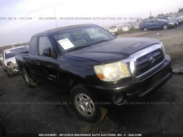 5TETX22N57Z404743 - 2007 TOYOTA TACOMA ACCESS CAB BLACK photo 1