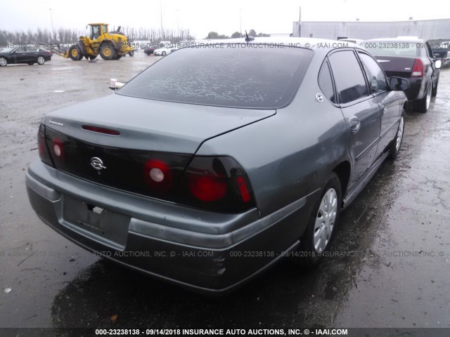 2G1WF52E059273007 - 2005 CHEVROLET IMPALA GRAY photo 4