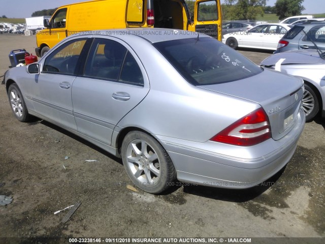 WDBRF92H77F922140 - 2007 MERCEDES-BENZ C 280 4MATIC SILVER photo 3