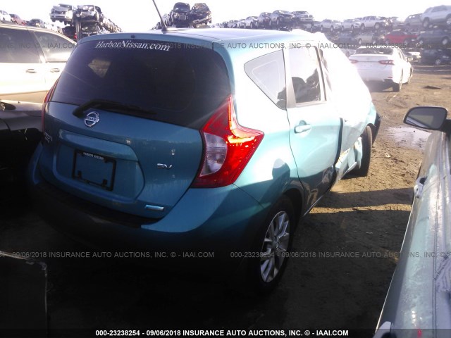 3N1CE2CP2GL398265 - 2016 NISSAN VERSA NOTE S/S PLUS/SV/SL/SR BLUE photo 4