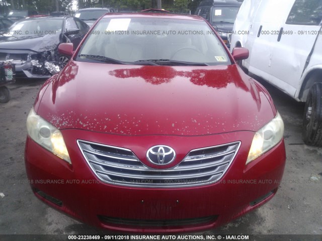 JTNBB46K873040821 - 2007 TOYOTA CAMRY NEW GENERAT HYBRID RED photo 6