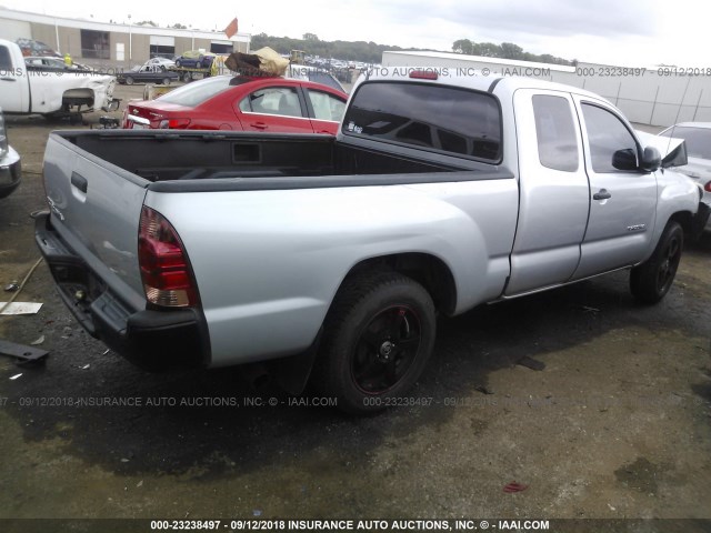 5TFTX4CN2CX012847 - 2012 TOYOTA TACOMA ACCESS CAB ვერცხლისფერი ფოტო 4