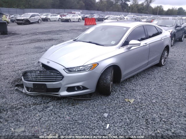 3FA6P0HD9ER106361 - 2014 FORD FUSION SE SILVER photo 2