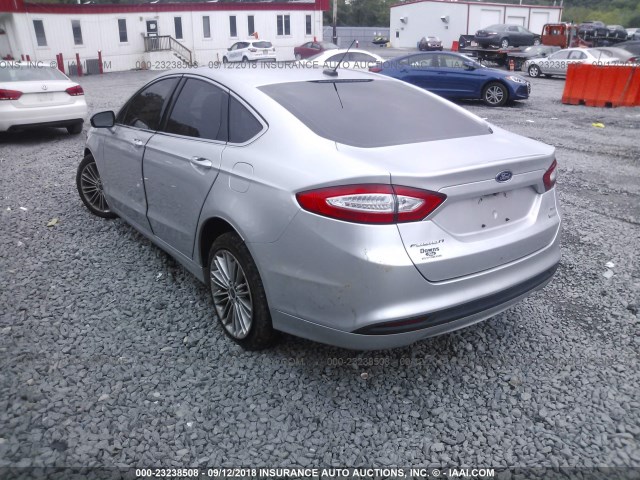 3FA6P0HD9ER106361 - 2014 FORD FUSION SE SILVER photo 3