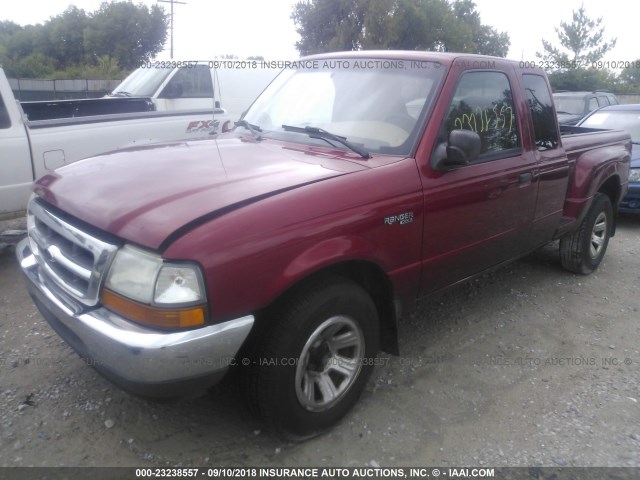 1FTYR14VXYPB71880 - 2000 FORD RANGER SUPER CAB RED photo 2