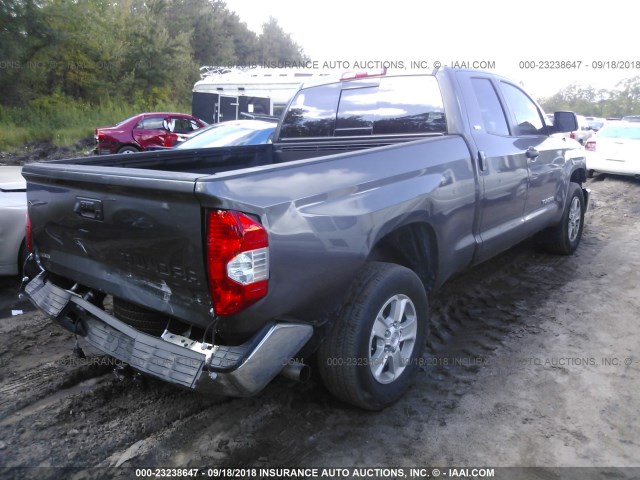 5TFRM5F18HX121547 - 2017 TOYOTA TUNDRA DOUBLE CAB SR/SR5 GRAY photo 4